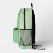 Neblige Kleeblätter Bedruckter Rucksack (Rechts)