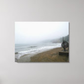 Neblige Scarborough Küste Leinwanddruck (Vorderseite)