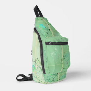 Neblige Shamrocks bedruckt Crossbody Bag