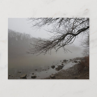 Nebliger Fluss, Scioto Park, Dublin, Ohio Postkarte