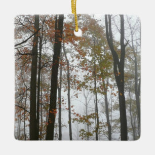 Nebliger Herbst in Pennsylvania Herbst Natur Keramikornament