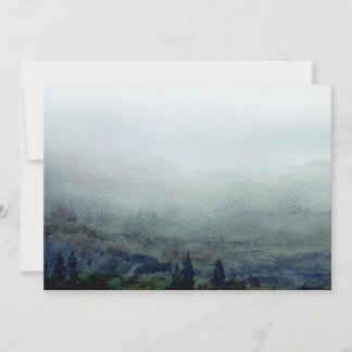 Nebliger Himalaja-Berg, Aquarellmalerei Einladung