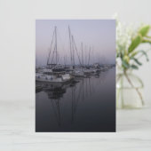 nebliger Marina Einladung (Stehend Vorderseite)