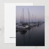 nebliger Marina Einladung (Vorne/Hinten)