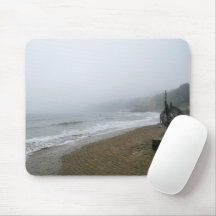 Nebliger Strand von Scarborough