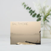 Nebliges Baltimore Postkarte (Stehend Vorderseite)