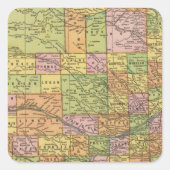 Nebraska 2 quadratischer aufkleber (Vorderseite)