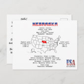 Nebraska American Staat auf der Karte und nützlich (Vorne/Hinten)