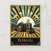 Nebraska | Art Deco Postkarte (Vorderseite)
