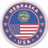 Nebraska Aufkleber (Vorderseite)