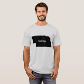 Nebraska Belong Staaten Map T-Shirt (Vorne ganz)