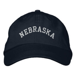 Nebraska bestickt Basic Cap Navy Blue Bestickte Baseballkappe