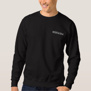 Nebraska besticktes Basic Sweatshirt Black 2