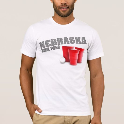 Nebraska-Bier Pong T - Shirt (Vorderseite)