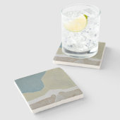 Nebraska bis Kansas Keramik Tile Steinuntersetzer (Seitenansicht)