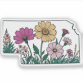 Nebraska Blumen - Wilde Blumen Nebraska Aufkleber (Vorderseite)