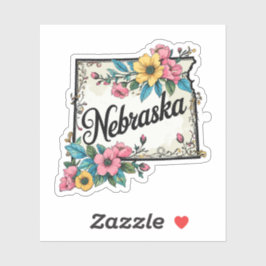 Nebraska Blumen - Wilde Blumen Nebraska Aufkleber