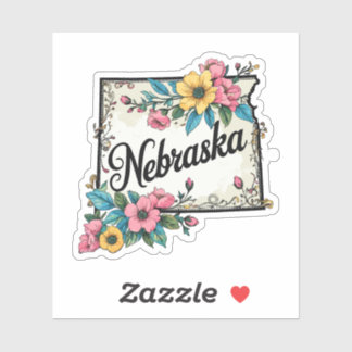 Nebraska Blumen - Wilde Blumen Nebraska Aufkleber