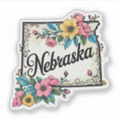 Nebraska Blumen - Wilde Blumen Nebraska Aufkleber (Vorderseite)