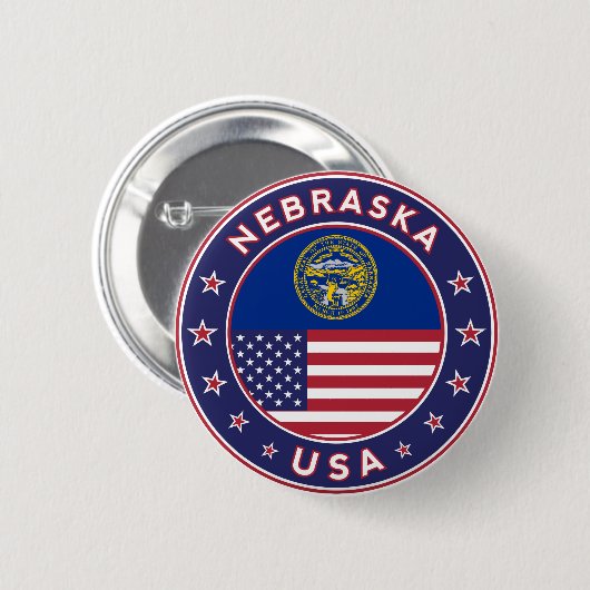 Nebraska Button (Vorne & Hinten)