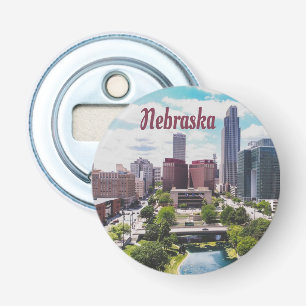 Nebraska City Skyline Omaha Flaschenöffner