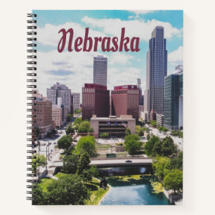 Nebraska City Skyline Omaha Notizblock