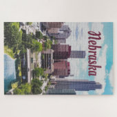 Nebraska City Skyline Omaha Puzzle (Horizontal)