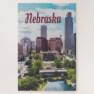Nebraska City Skyline Omaha Puzzle