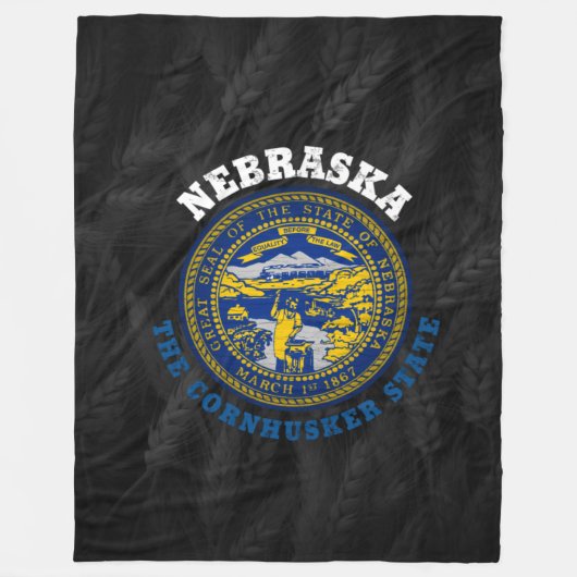 NEBRASKA CORNHUSKER STAAT FLAG FLEECEDECKE (Vorderseite)