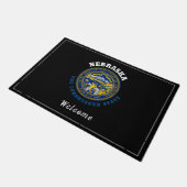 NEBRASKA CORNHUSKER STAAT FLAG FUßMATTE (Schrägansicht)