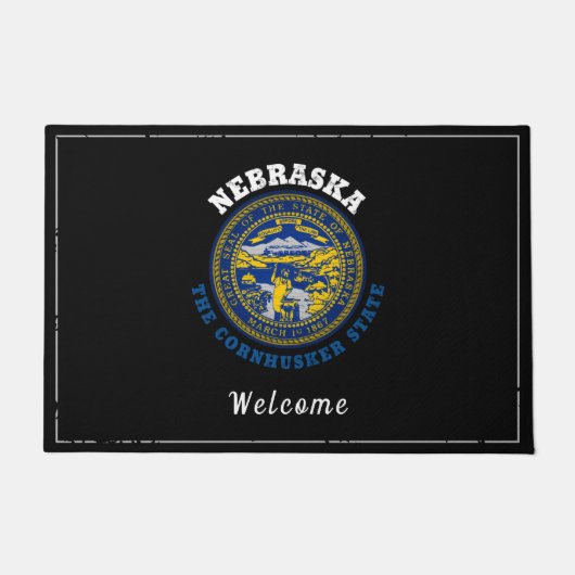 NEBRASKA CORNHUSKER STAAT FLAG FUßMATTE (Vorderseite)