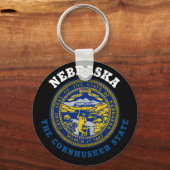 NEBRASKA CORNHUSKER STAAT FLAG SCHLÜSSELANHÄNGER (Vorderseite)