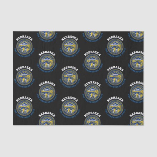 NEBRASKA CORNHUSKER STAAT FLAG SEIDENPAPIER (Vorderseite)