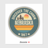 Nebraska Cornhusker Staat Gif Aufkleber (Blatt)