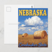 Nebraska Cornhusker-Staat Postkarte (Vorne/Hinten)