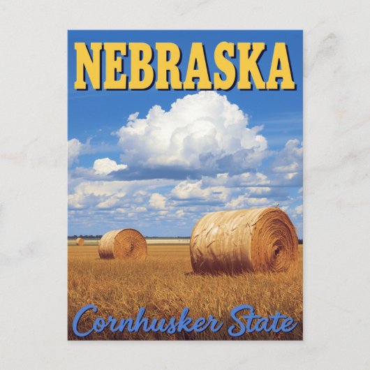 Nebraska Cornhusker-Staat Postkarte (Vorderseite)