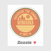 Nebraska Cornhusker Staat - Zuhause Grown Gift Aufkleber (Blatt)