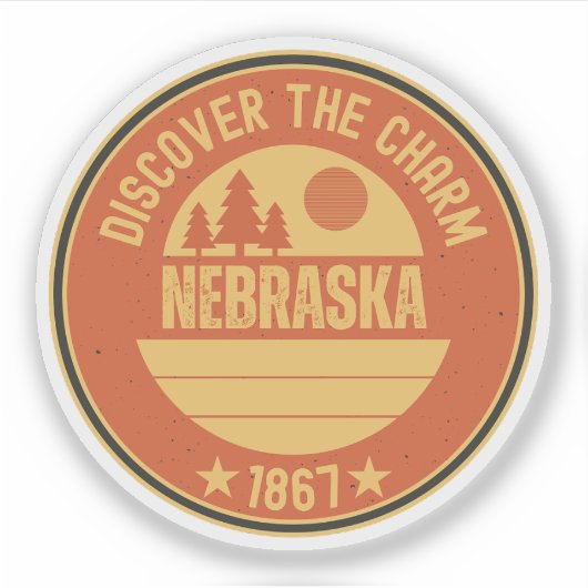 Nebraska Cornhusker Staat - Zuhause Grown Gift Aufkleber (Vorderseite)