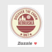 Nebraska Cornhusker Staat - Zuhause Grown Gift Aufkleber (Blatt)
