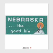 Nebraska. . .das gute Leben - NE-Aufkleber - NE-Au