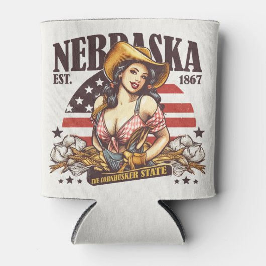 Nebraska Der Cornhusker-Staat Dosenkühler (Vorderseite)