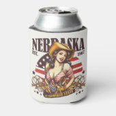 Nebraska Der Cornhusker-Staat Dosenkühler (Kanne Rückseite)