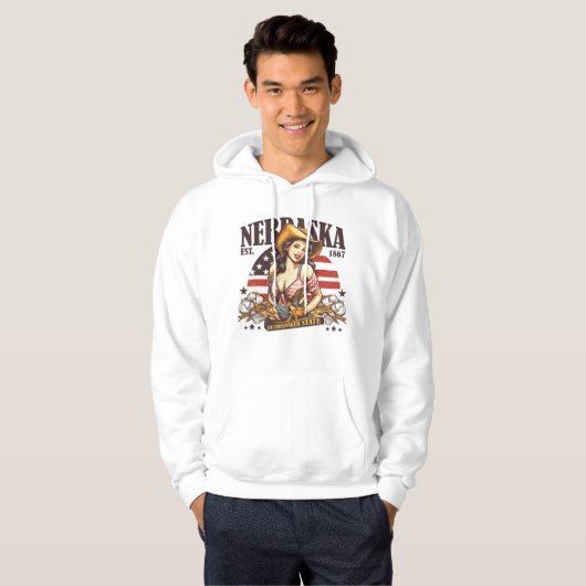 Nebraska Der Cornhusker-Staat Hoodie (Vorne ganz)
