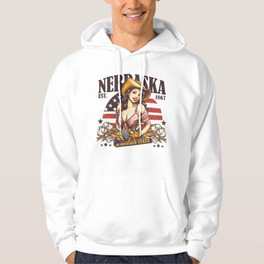 Nebraska Der Cornhusker-Staat Hoodie (Vorderseite)