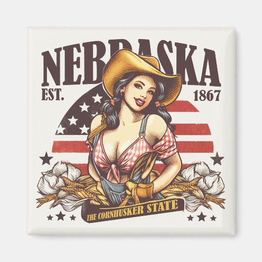 Nebraska Der Cornhusker-Staat Magnet (Vorne)