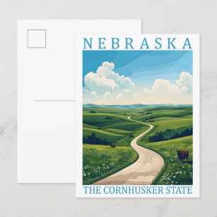 Nebraska, der Cornhusker-Staat, USA Reiseort Postkarte