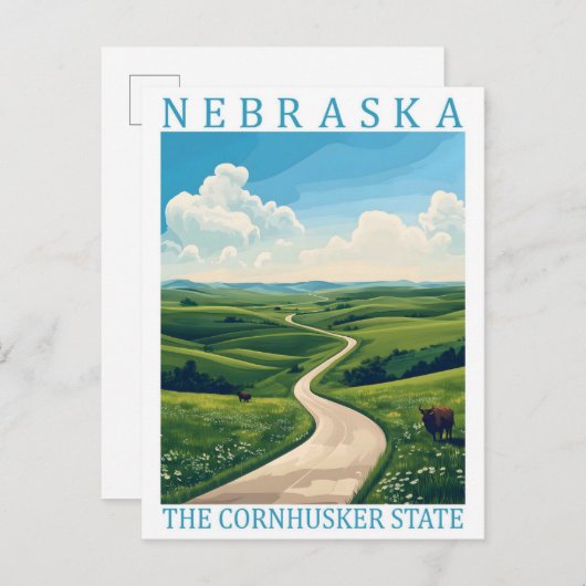 Nebraska der Cornhusker Staat USA Travel Place Postkarte (Vorne/Hinten)