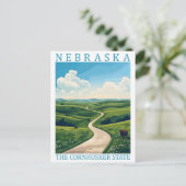 Nebraska der Cornhusker Staat USA Travel Place Postkarte (Stehend Vorderseite)