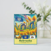Nebraska Essence Vibrant Sehenswürdigkeit Postkarte (Stehend Vorderseite)