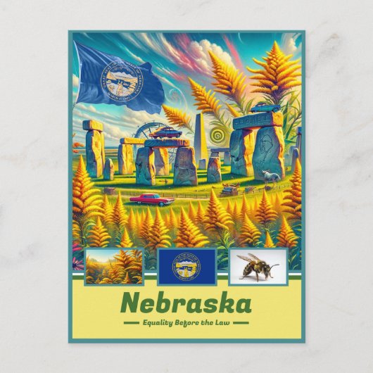 Nebraska Essence Vibrant Sehenswürdigkeit Postkarte (Vorderseite)